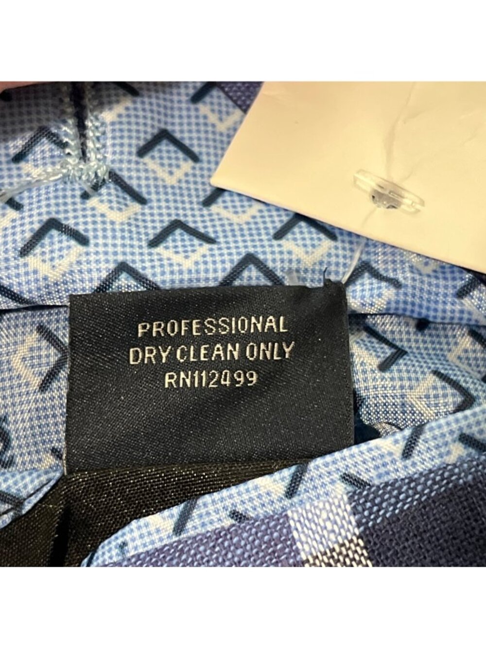 Tailorbyrd Mens Size 46L Blazer Blue Plaid Linen Jacket Sport Coat Preppy NEW - Picture 9 of 9
